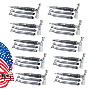 1-10 Sets Dental High Low Speed Contra Angle Handpiece Kit Turbine 4Hole Fit NSK - Picture 1 of 27