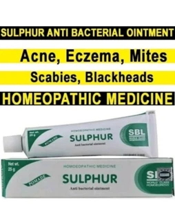 SULPHUR 10% OINTMENT CREAM ACNE BLACKHEAD SPOT SCABIES PSORIASIS ECZEMA 25gm - Picture 1 of 4