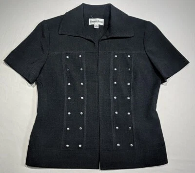 DANNY & NICOLE Jacket Women's size 8 Black Silver Accents - Изображение 1 из 4