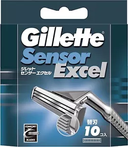 Navaja de afeitar Gillette Sensor Excel 10 cuchillas de repuesto - Imagen 1 de 5