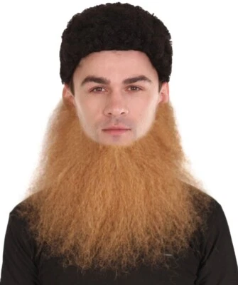 Juego de barba larga para hombre | Cabello facial cosplay marrón claro M-1179 Foto 1 de 4