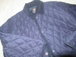 euc Eland navy quilted cord collar jacket boy or girl 8 free ship USA free ship - Picture 1 of 3