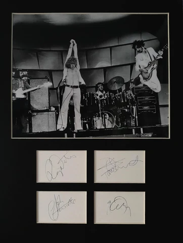 THE WHO signed AUTOGRAPH photo display Roger Daltrey Pete Townshend Keith Moon Cover