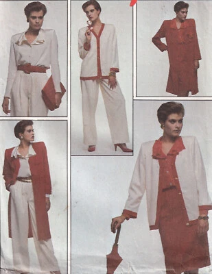 Style 4917 Duster Coat Cardigan Blouse Top Pants Skirt Pattern Sz 8 10 12 - Image 1 of 4