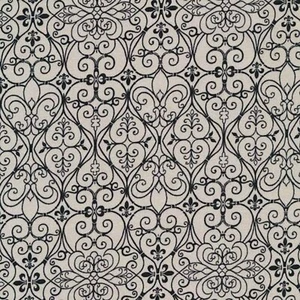 Paisajes urbanos hierro forjado topo 100 % tela de algodón por yarda - Imagen 1 de 1