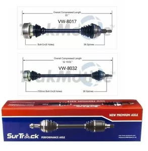 For VW Beetle Golf Jetta Pair Set of 2 Front CV Axle Shaft Assemblies SurTrack - Foto 1 di 1