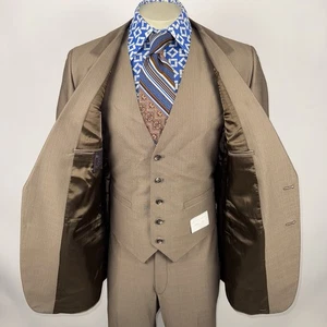 Vintage Warren Sewell Freizeitanzug Herren 42 lang Sakko 36 Hose ungesäumt 70er Disco - Bild 1 von 23