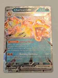 Carta Pokemon Charizard ex 054 Paldean Fates Holo quasi nuova - Foto 1 di 2