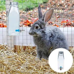 Alimentador dispensador pequeño fuente de agua para mascotas para botella de conejillo de indias de conejo - Imagen 1 de 12