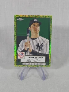 2021 Topps Chrome Platinum Anniversary Green Yellow - Mark Teixeira #695 73/99 - Picture 1 of 2