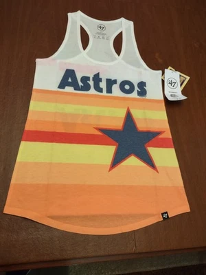 Houston Astros Women’s Small ‘47 Brand Vintage Style Retro Throwback Tank Top - Image 1 of 4