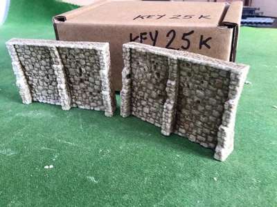 2 X BRIDGE RETAIN WALLS SECTIONS -N Scale N Gauge- 'STEPPED STYLE ' Key25k - Image 1 of 4