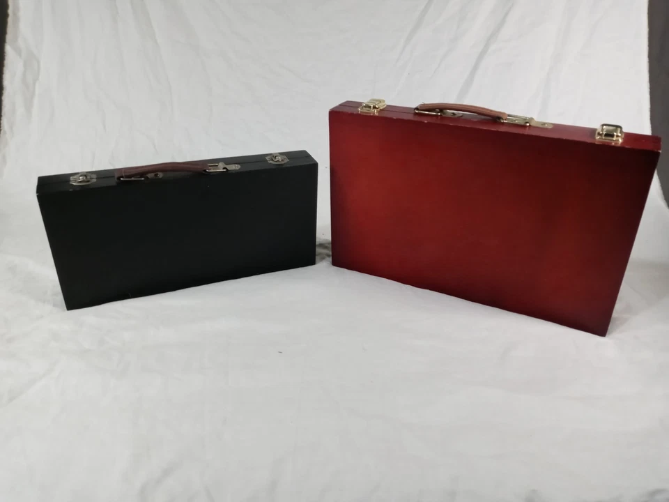 2 Wooden Style Storage Boxes/ Cases Bundle - Image 1 of 4