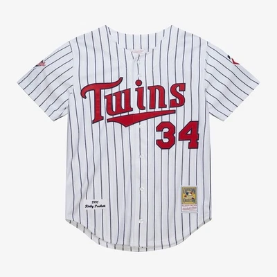 MITCHELL & NESS 1991 KIRBY PUCKETT MINNESOTA TWINS W.S.  JERSEY SIZE MEDIUM  🔥 - Image 1 of 4
