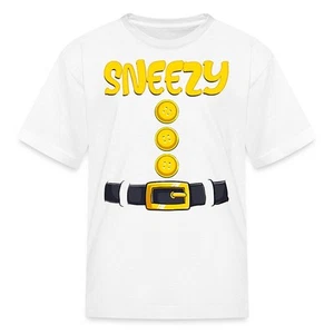 Sneezy Dwarf Group Halloween Costume Family Costume Kid's T-Shirt - Picture 1 of 7