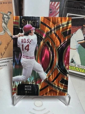 2024 Panini Select - Premier Level Pete Rose #19 Orange Prizm /49 - Image 1 of 2