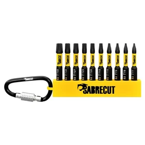 SabreCut 10 Stck. 50 mm gemischt Torx Security TP Magnet Schlagbohrschrauber Bits - Bild 1 von 6