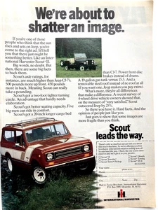 Imagen de ruptura de anuncio impreso International Harvester Scout 1978 - Imagen 1 de 2