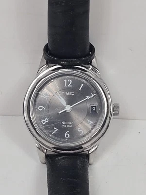 Timex Watch Womens 26mm Date Grey Dial Indiglo Silver Tone WR50M - Image 1 of 4