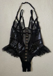 Ann Summers Exuberant Crotchless Teddy bodysuit in black Large UK 16-18 RRP £36 - Picture 1 of 14