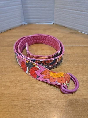 Mod Style Fabric Belt Double Loop Buckle Hippy Preppy Nautical Beach Vintage  - Image 1 of 4