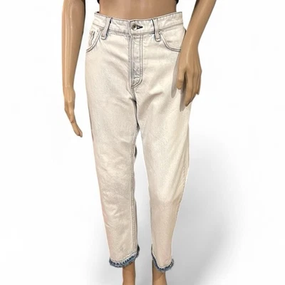 Rag & Bone ROSA Mid-Rise Boyfriend Y2K Denim Blue Jeans Size 28 in Desert White - Image 1 of 4