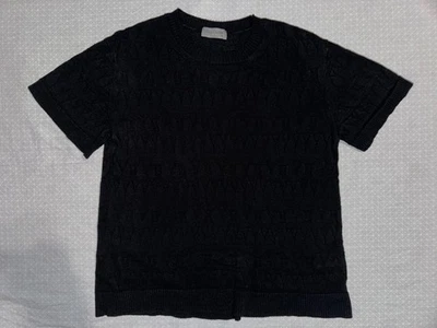 Yohji Yamamoto Pour Homme All-over Jacquard Yy Tee Black Size 3 - Image 1 of 4