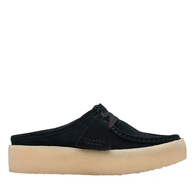 Clarks Wallabee Cup LO 26168643 Mujer Negro Gamuza Mules Zapatillas Zapatos Foto 1 de 4