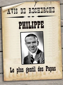 PLAQUE RUE FETE DES PERES AVIS de RECHERCHE ALU 20x27cm - Picture 1 of 1