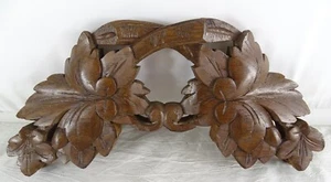 Pierced Scroll Leaves Carving Pediment 10"6 Antique French Architectural Salvage - Picture 1 of 7