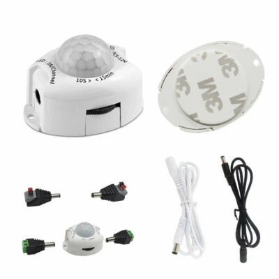 DC5V-24V PIR Motion Sensor On/Off Switch White for 5050 2835 LED Strip - Image 1 of 4