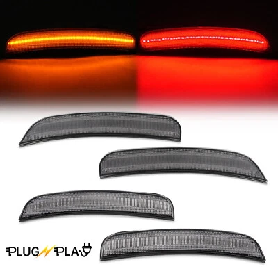 Full LED Front Amber & Rear Red Side Marker Lights For Chrysler 300 2015-2023 Foto 1 de 4