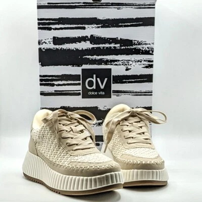 dv By Dolce Vita FRIDA Wedge Fashion Platform Sneaker (Natural / Tan) NEW w/ Box - Image 1 of 4