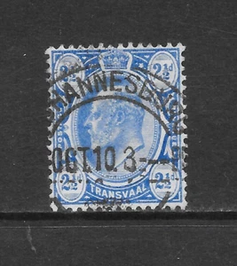 TRANSVAAL SCOTT 284 USED FINE - 1910 2.5p ULTRAMARINE ISSUE - EDWARD VII - Bild 1 von 2
