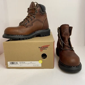 RED WING 2326 Women's Size 6B Safety Work Boots NEW NIB Brown Leather Steel Toe - Picture 1 of 8
