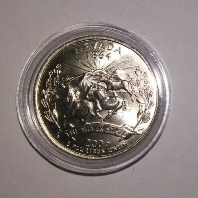 2006 D -  Nevada State Quarter (UNCIRCULATED) + COIN CAPSULE!  - Image 1 of 2