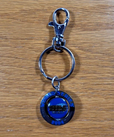 WORLD SERIES 2004 (Won by Boston Red Sox) MLB Baseball Metal Key Ring Key Chain Cover