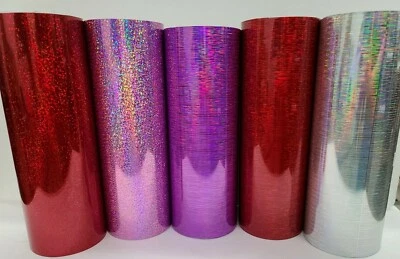 Gloss Brushed Sparkle Holographic Cutting Craft Sign Vinyl Decal Sticker Roll - Image 1 of 4