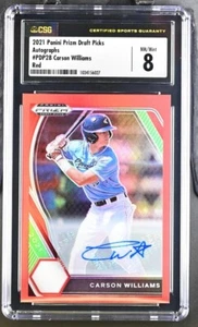 2021 Panini Prizm Draft Picks Carson Williams Auto Red Prizm 24/50 NM/MT 8 - Picture 1 of 2