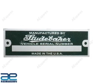 For Studebaker Car Chassis Serial Number Data Plate Dark Green - Picture 1 of 7
