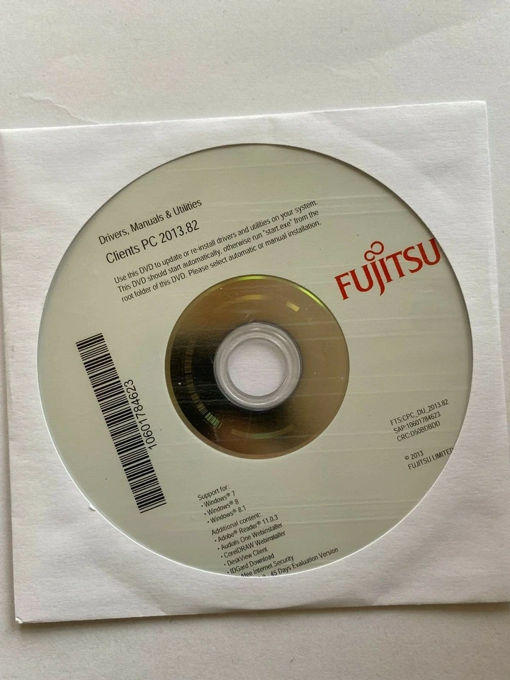 Fujitsu Drivers, Manuals & Utilities Clients PC 2013.82 (Win 7 / 8 / 8.1) - Bild 1 von 1