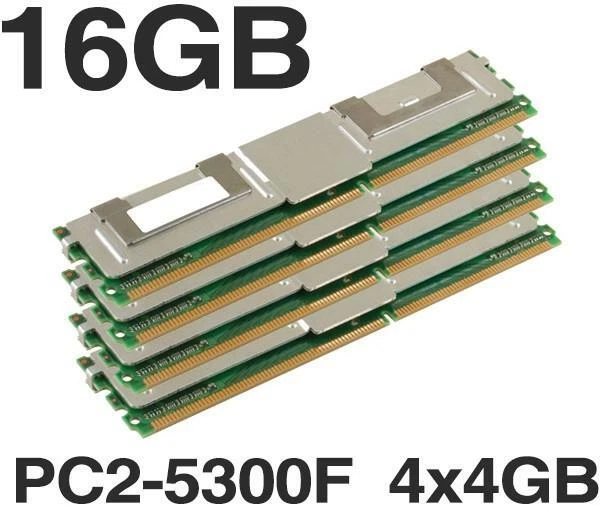 4x 4GB 16GB Apple Mac Pro DDR2 667 Mhz FB DIMM PC2-5300F 1,1 2,1 - Bild 1 von 1