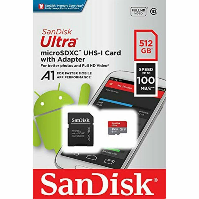 SanDisk microSDXC UHS-I 512GB SDCQUA4-512G-GN6MA - Image 1 of 1