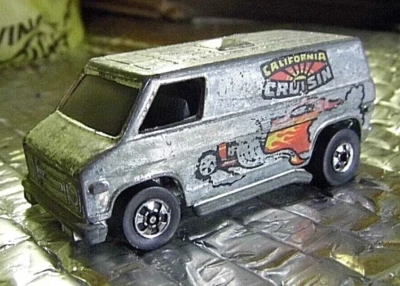 Original 1974 Hot Wheels California Cruisin Silver Van Cromos Diecast Foto 1 de 4