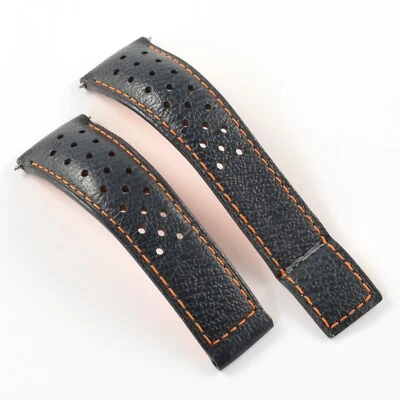 TAG Heuer Monaco Gulf FC6401 Blue Leather 22mm to 18mm Wide Watch Strap CAW211R - Image 1 of 4