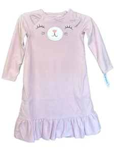 Girl’s CARTER'S Pretty Kitty Fleece Nightgown Size 4/5 NWT - Picture 1 of 3