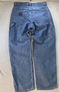 VTG Rider Carpenter Jeans Mens 32x32 Baggy Workwear Skater Hip Hop 90s Y2K USA - Picture 1 of 13