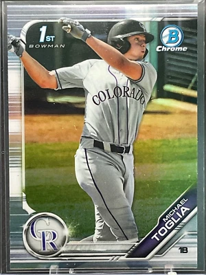 2019 Bowman Draft Baseball 1st Chrome Refractor #BDC-64 Michael Toglia - Image 1 of 2