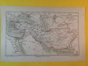 1897 EMPIRE ALEXANDER THE GREAT Territories Vintage Historical Map Middle C19-8 - Picture 1 of 3