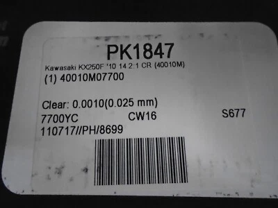 Kit de gama alta Wiseco Kawasaki KX250F KXF250 KXF KX 250F diámetro estándar 2010 Foto 1 de 4
